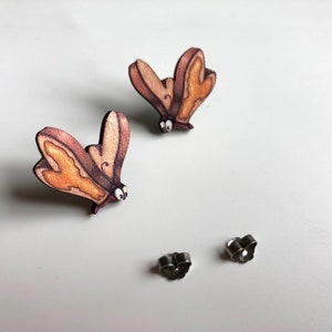 Bread and Butterfly - Alice in Wonderland - Laser Cut Wood Earrings