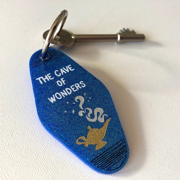 Aladdin - Cave of Wonders - Glitter Key Ring - Keychain - Laser Cut Acrylic