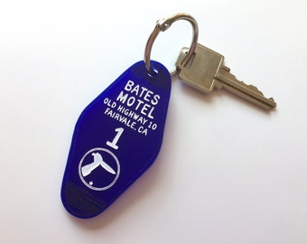 The Bates Motel - Motel Room Key Ring - Alfred Hitchcock - Keychain - Laser Cut Acrylic