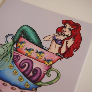 Teacup Ariel The Little Mermaid Postcard image 2