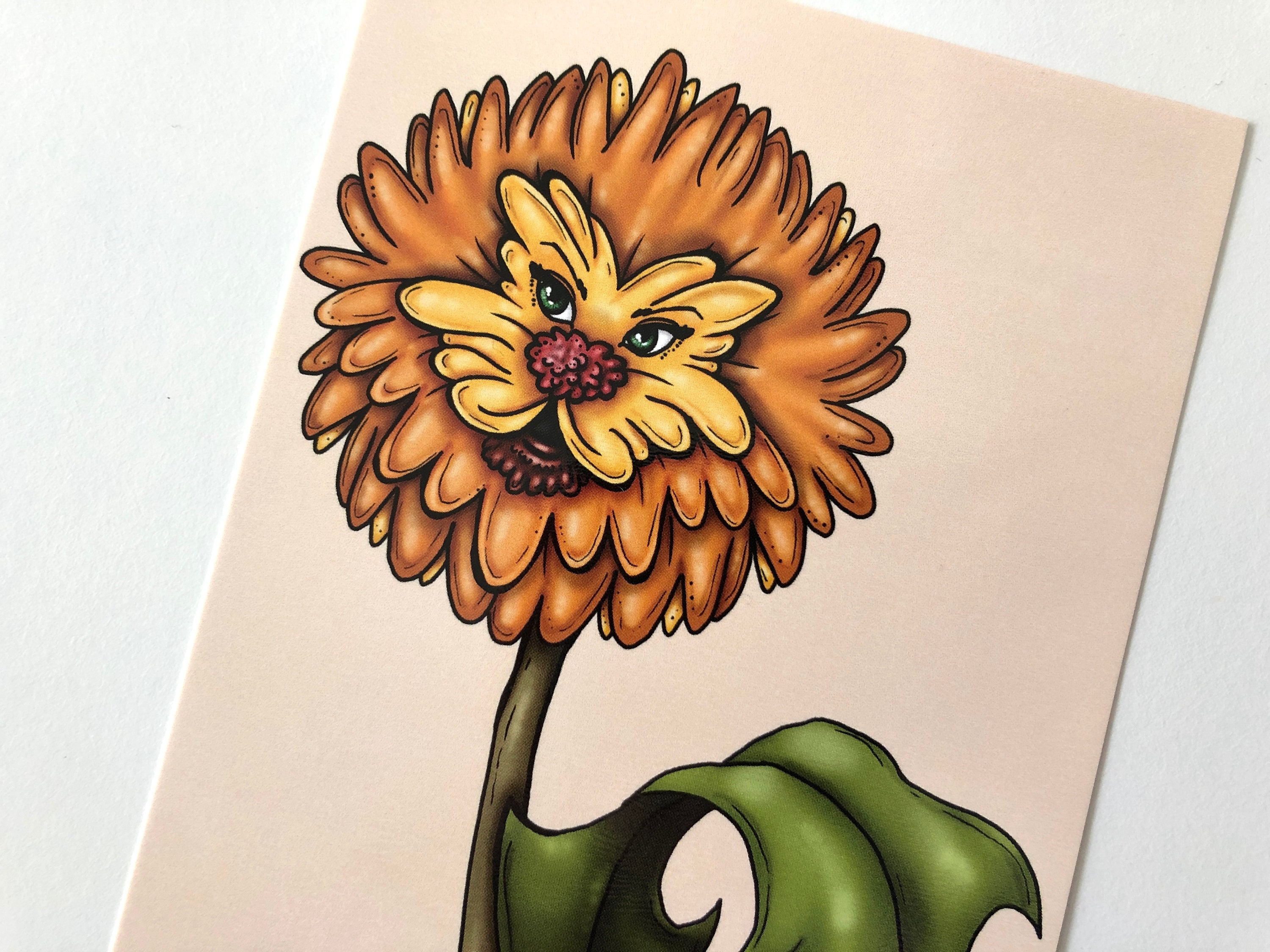 Dandelion Flower Garden Alice in Wonderland Postcard | Etsy