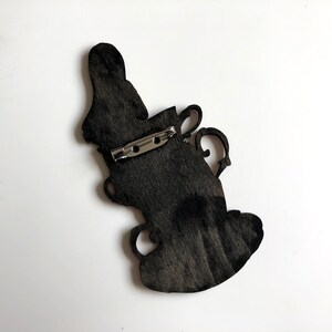 NEW LARGER Teacup Sally A Nightmare Before Christmas Laser Cut Wood Brooch image 4