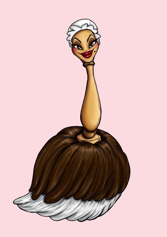 Plumette Feather Duster Beauty and the Beast A4 Art Print