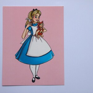 Selfie Alice in Wonderland Postcard image 2