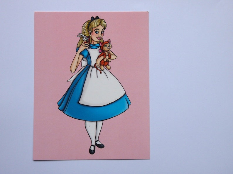 Selfie Alice in Wonderland Postcard image 2