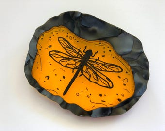 Dragonfly in Amber - Outlander - Laser Cut Acrylic Brooch