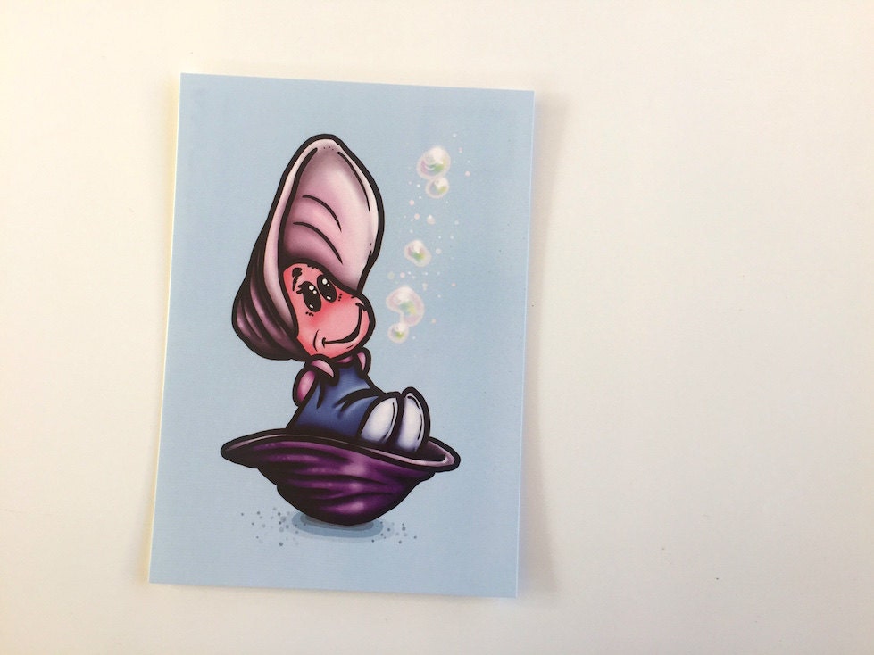 Little Oysters Alice in Wonderland Postcard Etsy