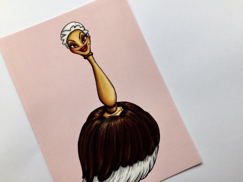 Plumette plumeau belle et la bête carte postale | Etsy