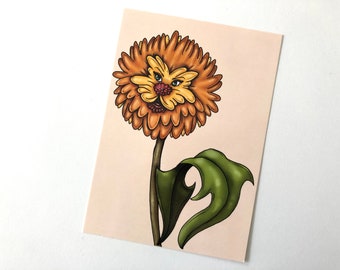 Dandelion - Flower Garden - Alice in Wonderland - Postcard