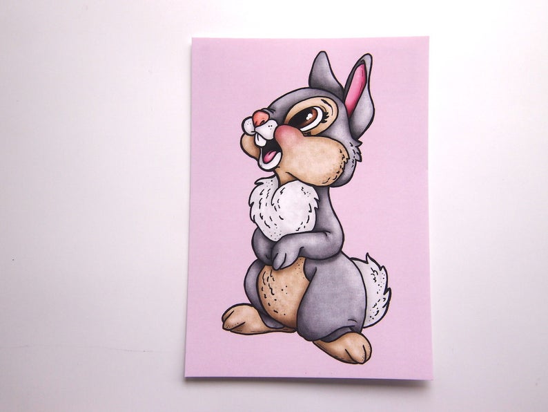 Thumper Postcard Bambi