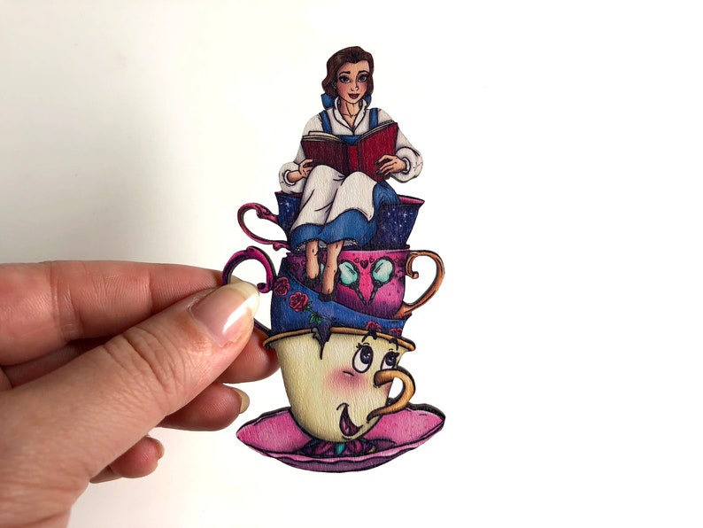 NEW LARGER Teacup Belle Beauty and the Beast Laser Cut Etsy
