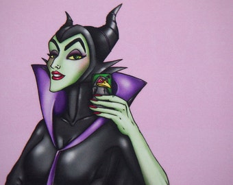 Selfie Maleficent Postcard