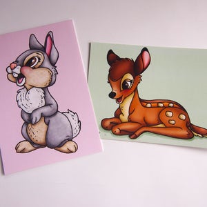 Bambi and Thumper Postcard Pair image 1