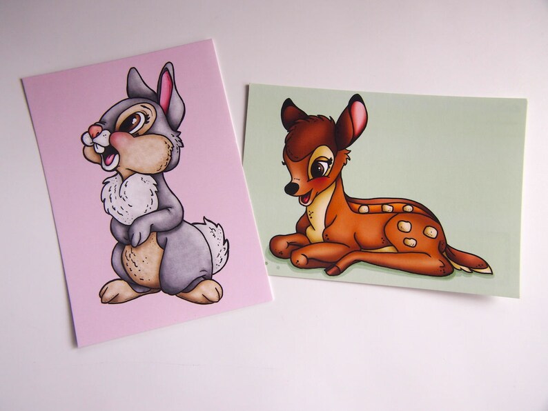 Bambi and Thumper Postcard Pair image 1