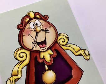 Cogsworth - Beauty and the Beast - Postcard