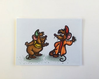 Gus and Jaq - Cinderella Mice Postcard