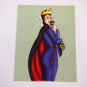 Cartão Postal Selfie Rainha Má Branca de Neve