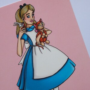 Selfie Alice in Wonderland Postcard image 3