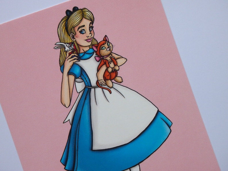 Selfie Alice in Wonderland Postcard image 3