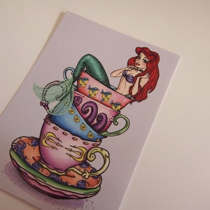 Teacup Ariel The Little Mermaid Postcard image 3