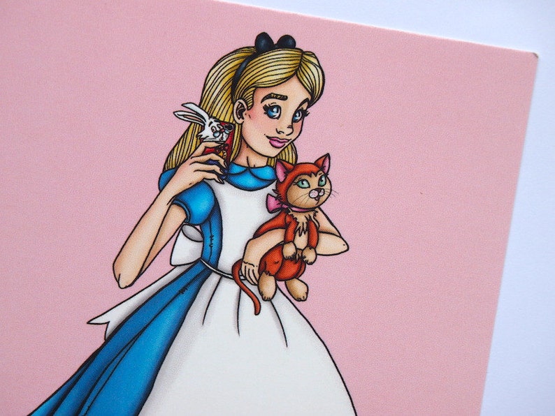 Selfie Alice in Wonderland Postcard image 1