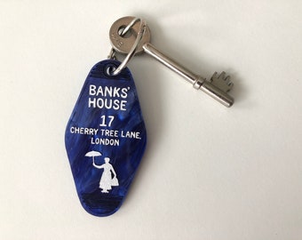 Banks' House - Mary Poppins - Keychain - Laser Cut Acrylic