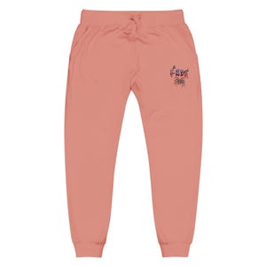 Cozy Unisex Fleece Sweatpants, Relaxed Fit Lounge Pants, Embroidered Casual Wear, Ideal for Home & Travel, Gift for Friends