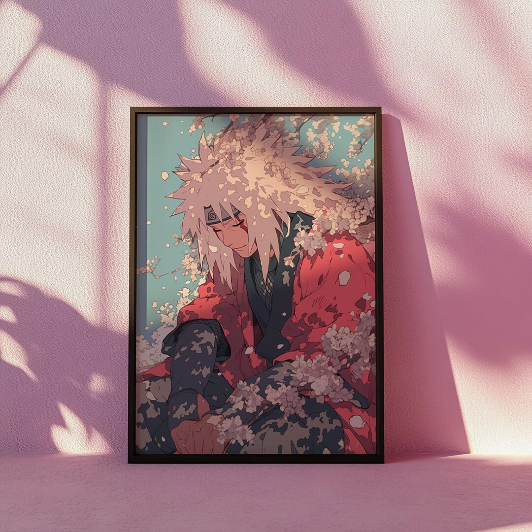 Jiraiya Anime Art Print | Naruto Poster | Kawaii Wall Decor | Otaku ...