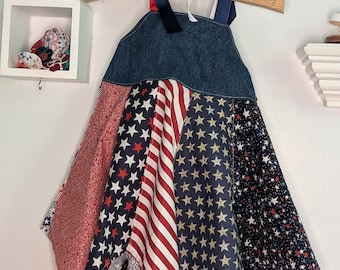 Stars and Stripes Skirts and Dresses, Handkerchief, Clothing Sets Matching Outfits, USA pride Outfit --