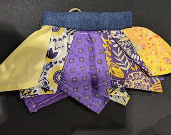Matching Handkerchief Skirt Set for Little Girl and Baby Doll