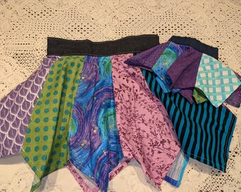 Matching Sister Skirts: Handmade Tutu Handkerchief Skirt, Adjustable Waist