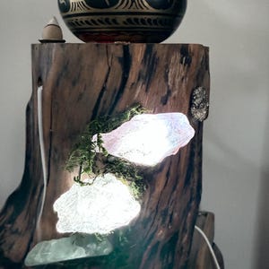 Crystal Lamp with Tibetan Singing Bowl