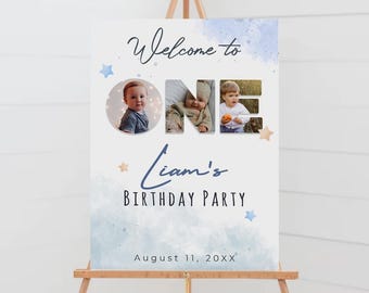 Personalized Birthday Welcome Sign – Photo Decor (Digital Download)