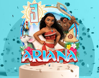 Island Princess Moana Inspired Birthday Cake Topper (Digital Download)