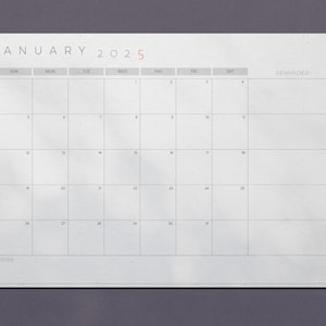 2025 Monthly Planner: Minimalist Landscape Calendar (Digital PDF)