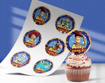 Editable Toy Story 5 Birthday Cupcake Toppers, Custom Party Decor (Digital Download)