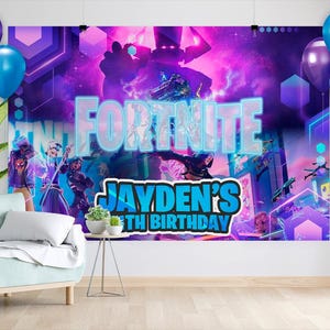 Printable Fort Game Backdrop Birthday Party Personalizable Nite Game Birthday Backdrop Backdrop for Theme Party Fort Battle Royal Nite Etsy
