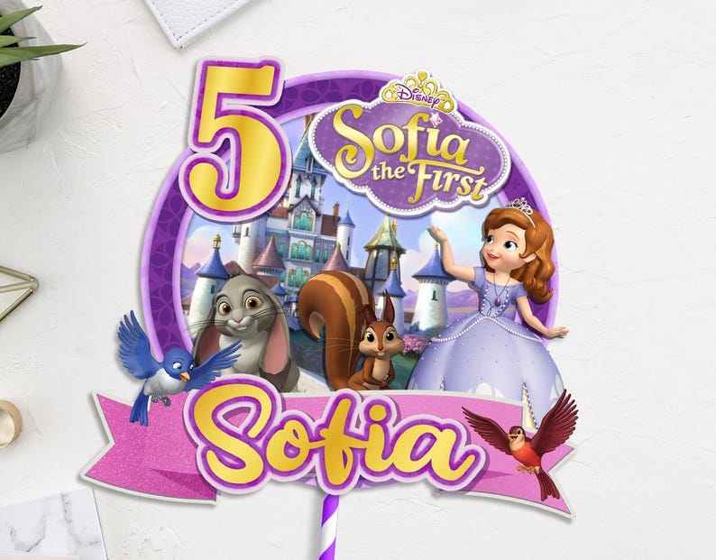 Printable Princess Sofia Birthday Cake Topper Personalizable the First ...