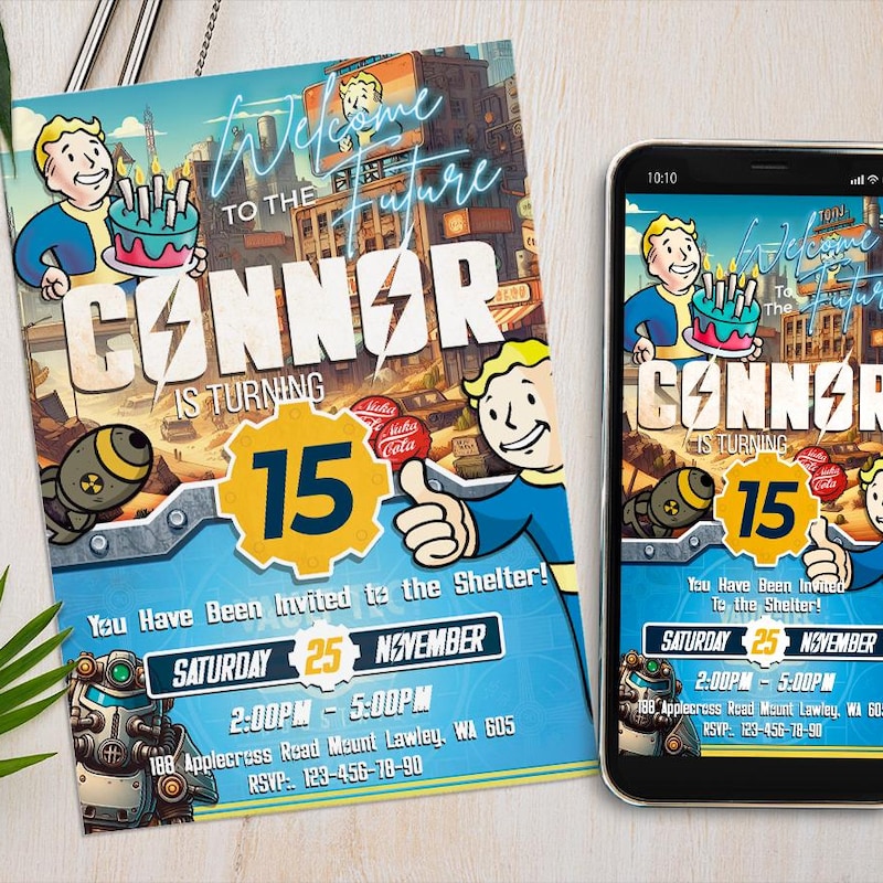 Fallout Invitation - Etsy