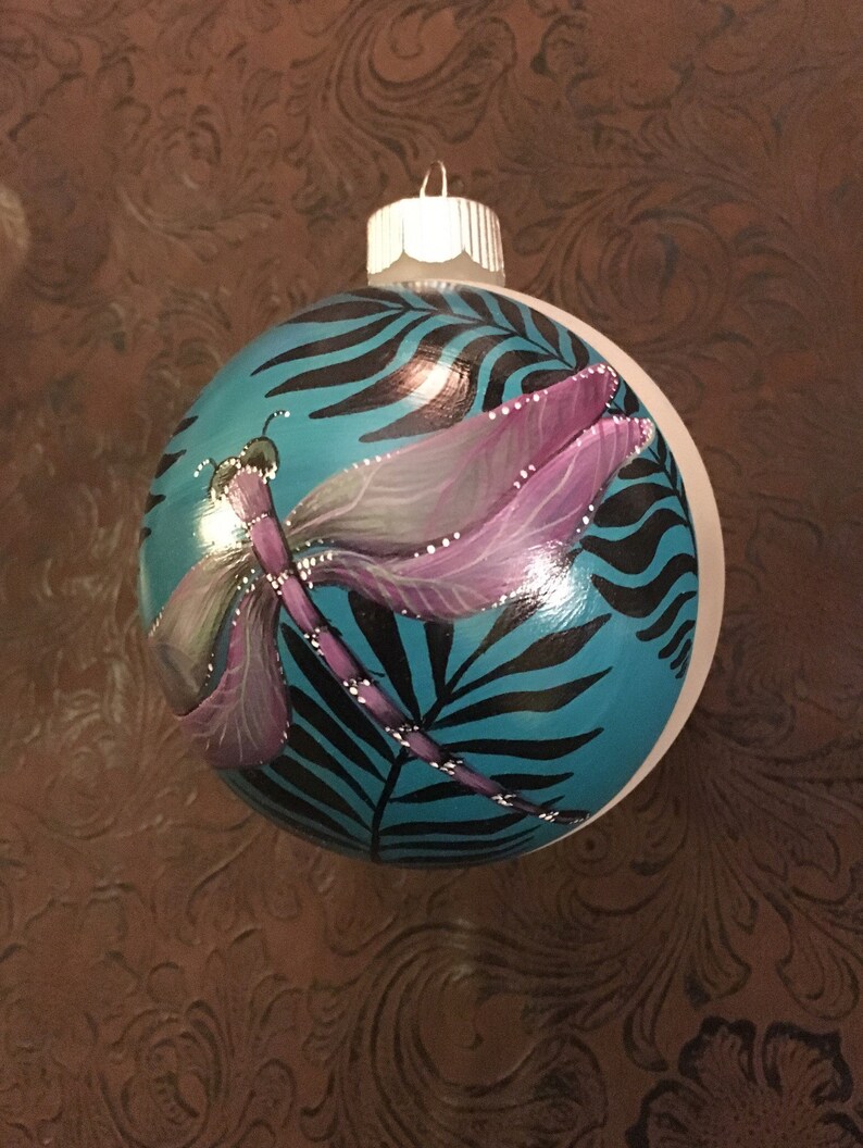 Hand Painted Dragonfly Ornament by Beooke Baker of AidensBrook