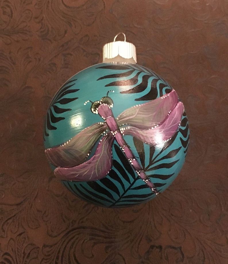 Hand Painted Dragonfly Ornament by Beooke Baker of AidensBrook