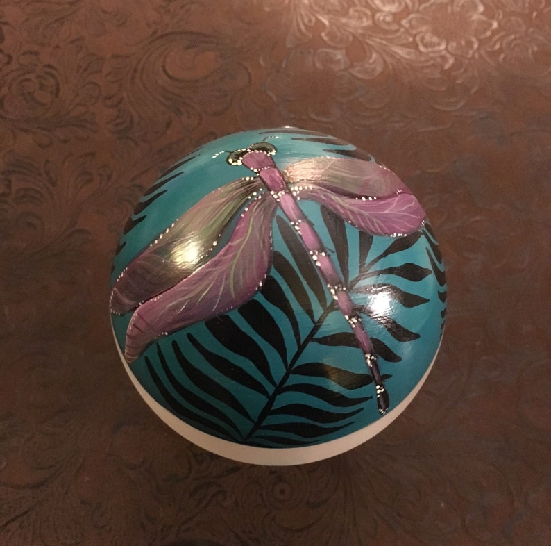 Hand Painted Dragonfly Ornament by Beooke Baker of AidensBrook