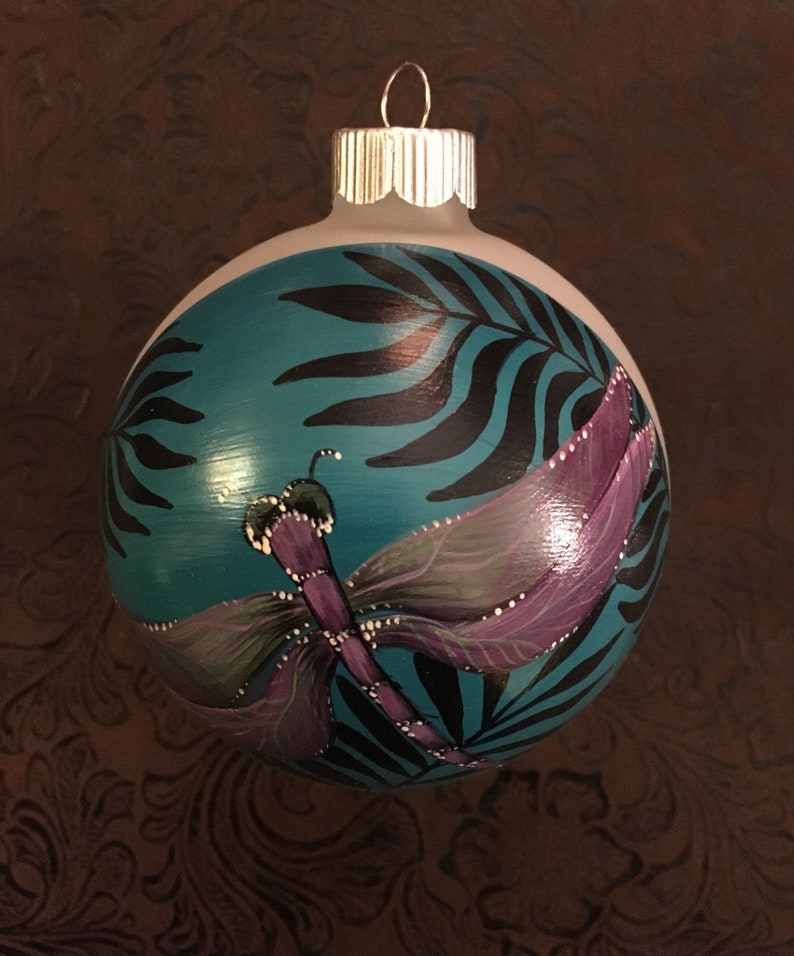 Hand Painted Dragonfly Ornament by Beooke Baker of AidensBrook