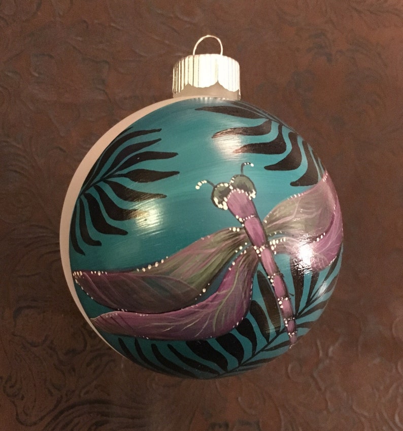 Hand Painted Dragonfly Ornament by Beooke Baker of AidensBrook