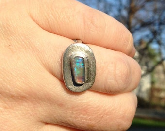 Blue opal ring