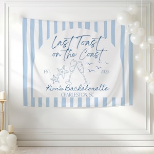 Charleston bachelorette sign for beach themed celebrations