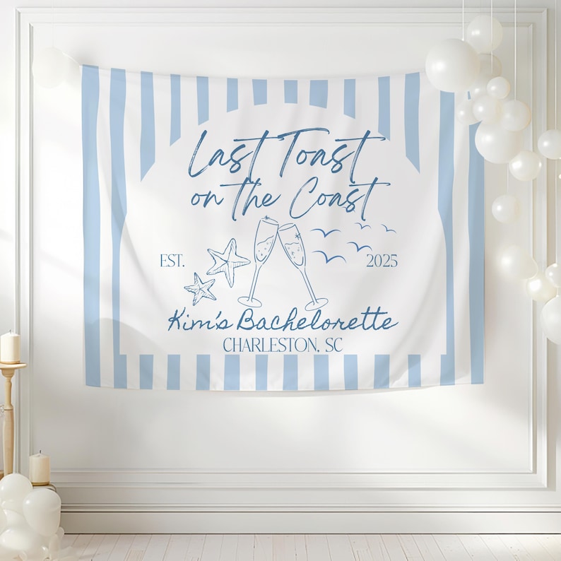 Charleston bachelorette sign for beach themed celebrations