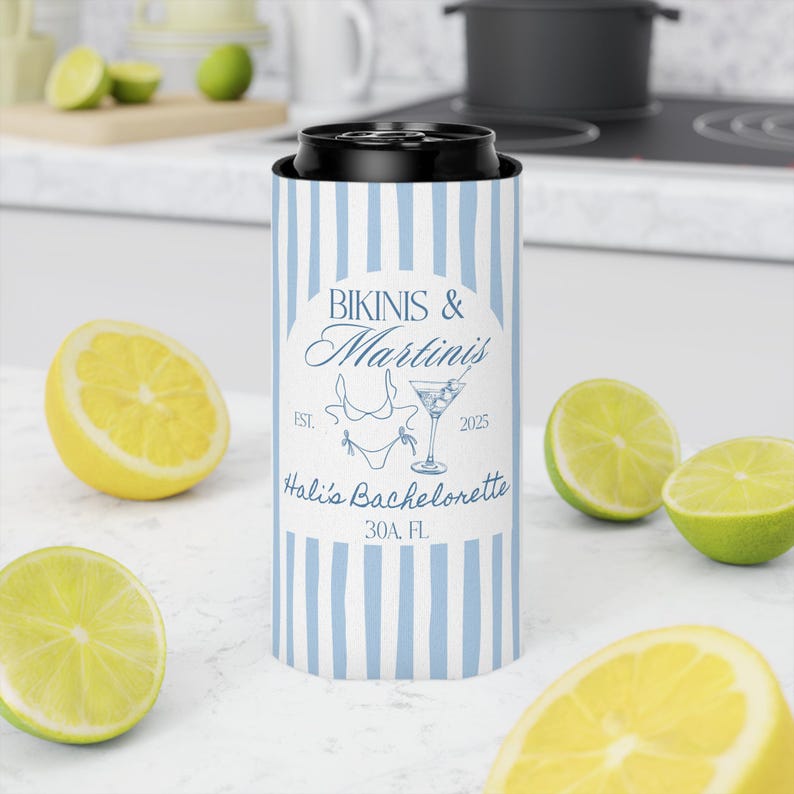 Bikinis and martinis bachelorette can cooler