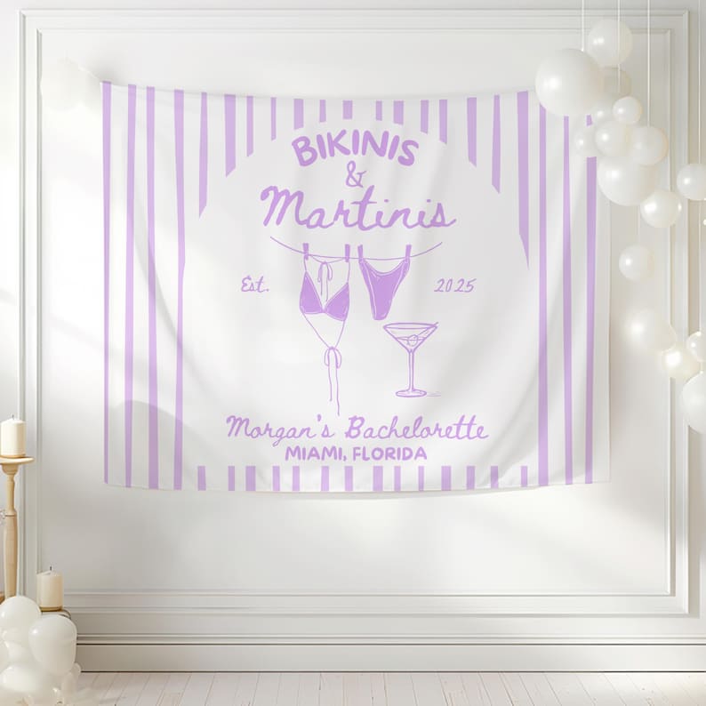 Personalized beach bach weekend banner