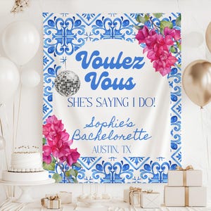 Mamma Mia Bachelorette Decor, Voulez Vous She Saying I Do Sign, Mamma Mia Bachelorette Backdrop, Custom Mama Mia Bachelorette Banner